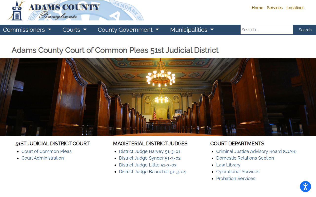 Official Adams County 51st Judicial District directory